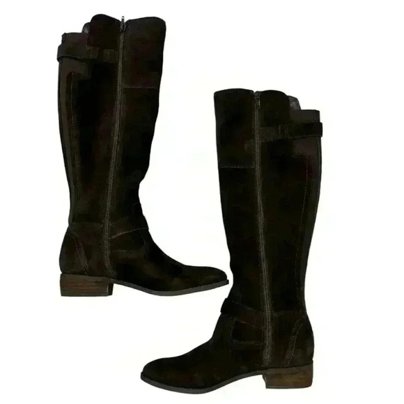 CROWN VINTAGE BLAZE BRIWN SUEDE KNEE HIGH RIDING BOOTS SIZE 6 - Picture 11 of 14